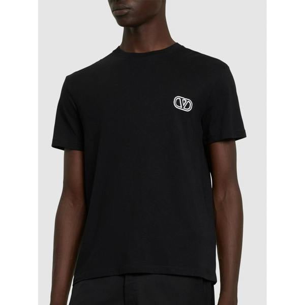 Valentino VLogo Signature Patch T-Shirt   in  Black