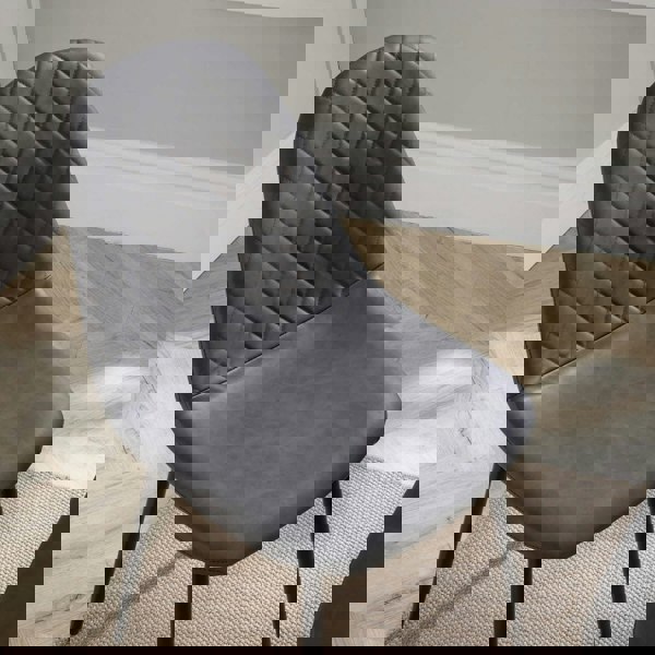 IH Design Corona PU Leather Steel Legs Dining Chairs (Set of 4)