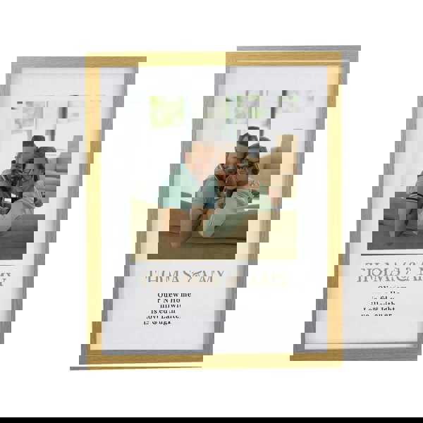 Personalised Memento Company Personalised Square Photo Upload Oak Poster Frame