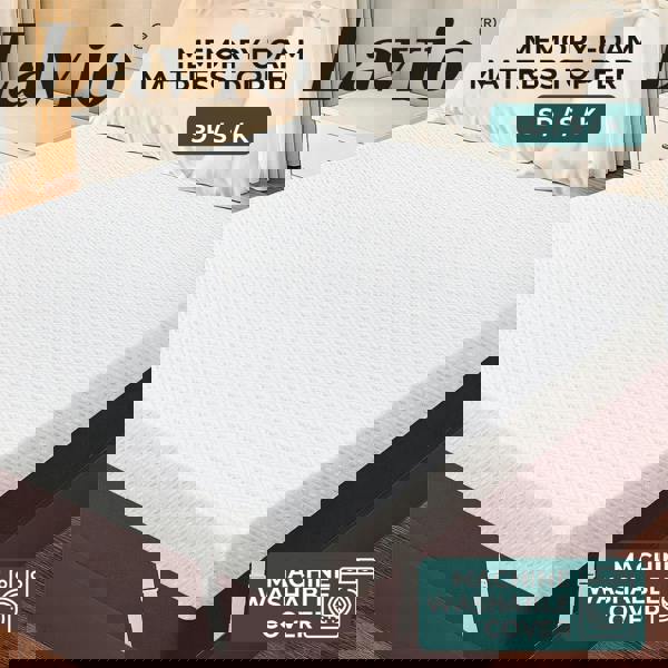 Lavio 4 Inch Mattress Topper Cooling Gel Memory Foam Bamboo Charcoal Washable