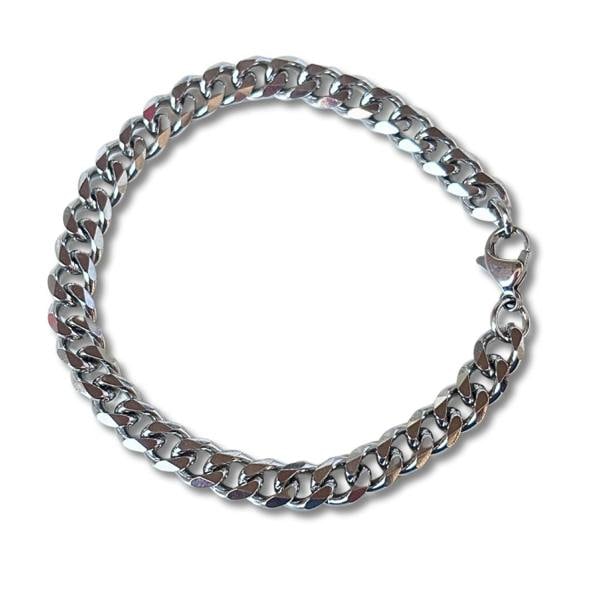Aye Do Gifts Men's Curb Chain Silver Bracelet