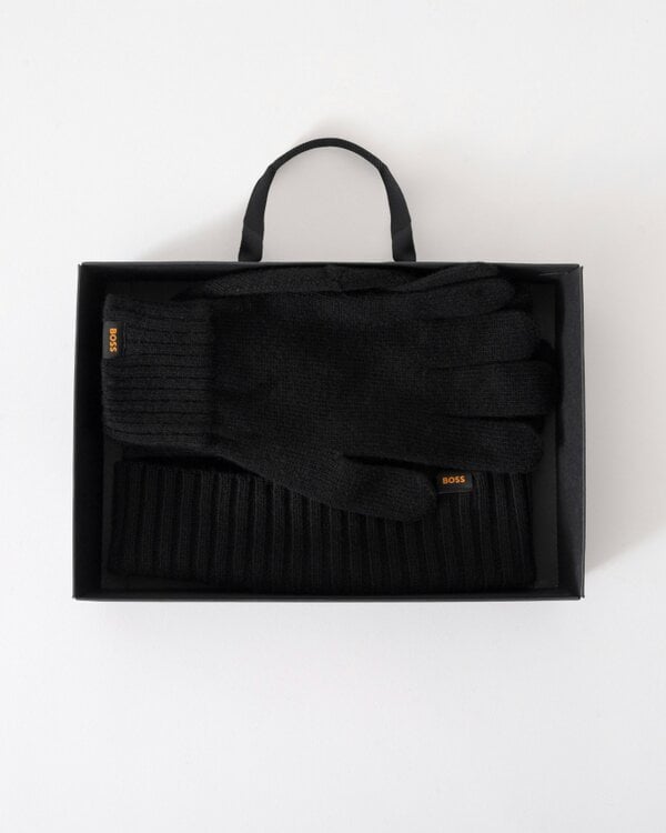 BOSS Orange Mens Kalipso Glove & Hat Set - Black 001