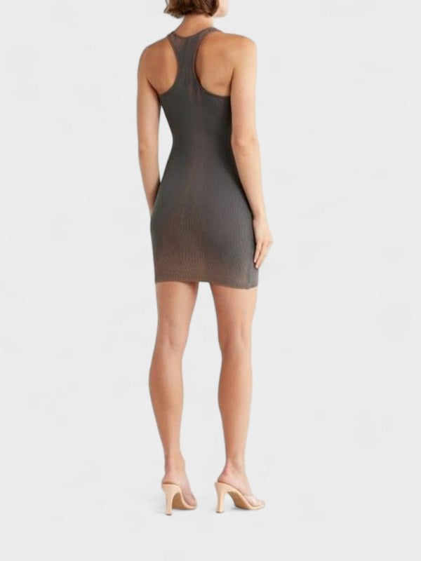 Off-White Laundry Ribbed Rowing Mini Dress
