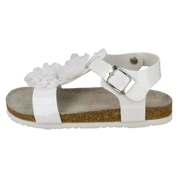 Spot On Girls Spot On Flower Trim Sandals