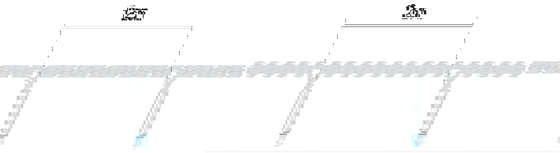 Eagle Connect Led String Lights White Rubber Warm White 5M