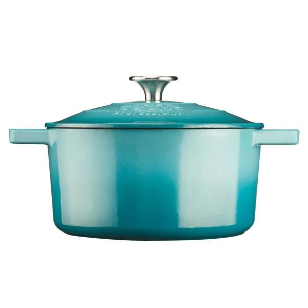 Cooks Professional 20cm Cast Iron Casserole | Teal