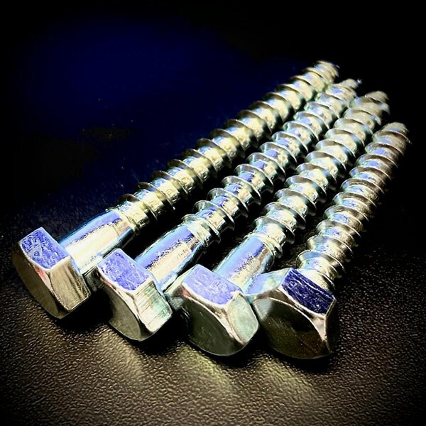 Fixaball 12mm Hex Coach Screw Zinc BZP Heavy Duty Wood Masonry Screw
