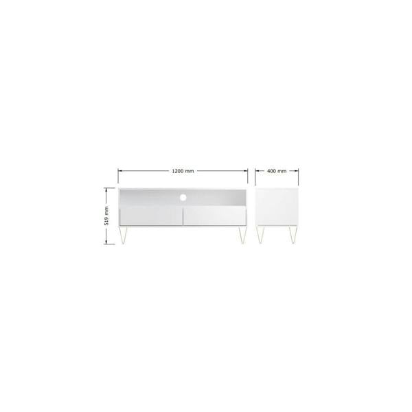 Timber Art Design TV Cabinet with 2 Drawers White