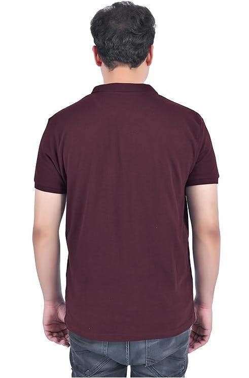 Smart Living Mens Classic Short Sleeve Polo Shirt - Burgundy