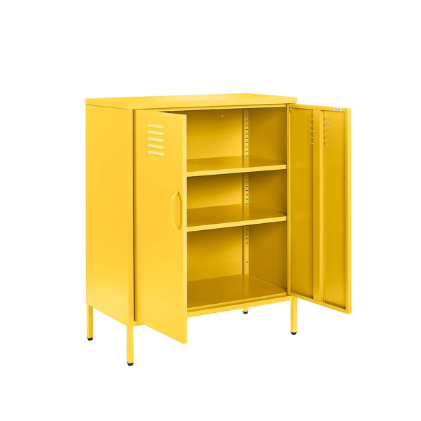 MMT Furniture Designs Blue Metal 2 Door Sideboard, Drink Cabinets, Industrial Storage Cabinet