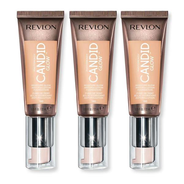 Revlon 3 x Revlon Photoready Candid Moisture Glow Foundation - 130 Ivory