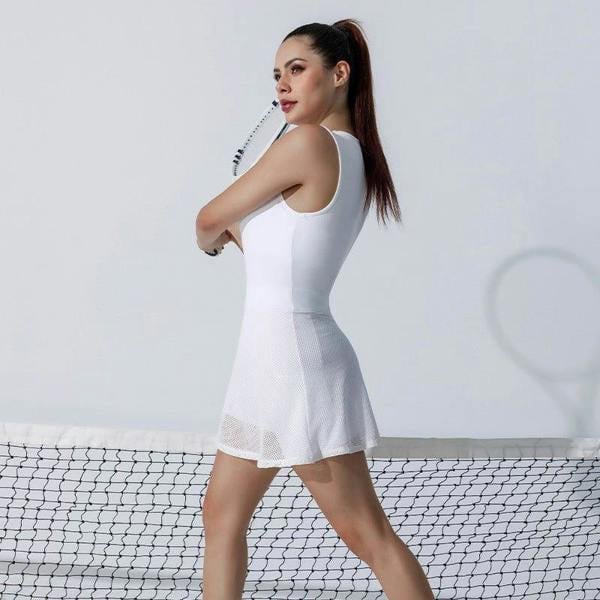 Anniou UV Protection Tennis Dress - white