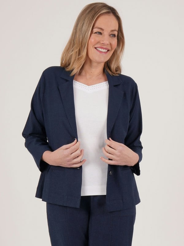 PennyPlain Collar Jacket - Navy