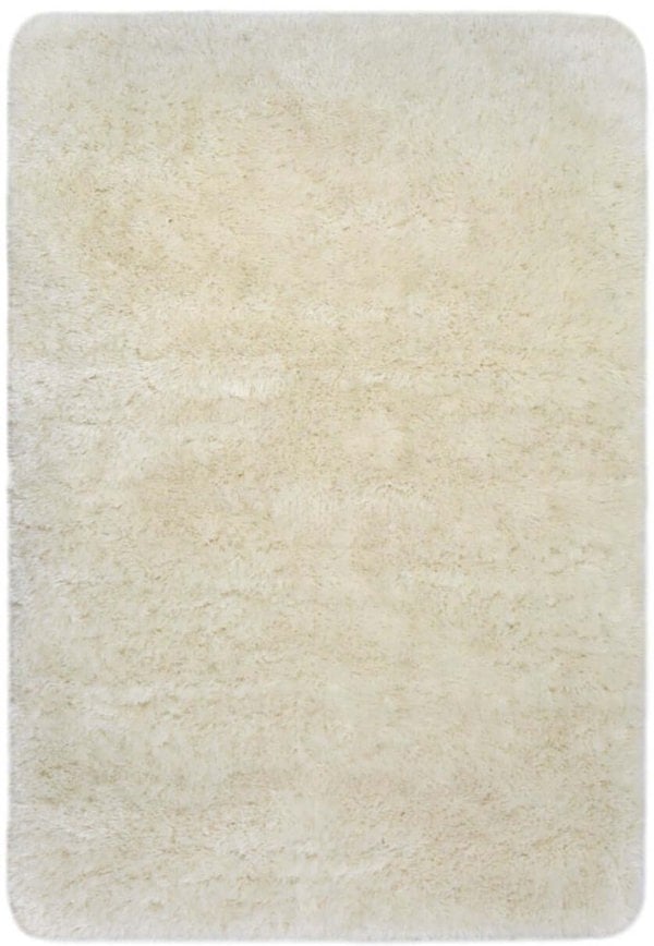 Machine Washable Shaggy Rug Plain Design in White – The Rugs