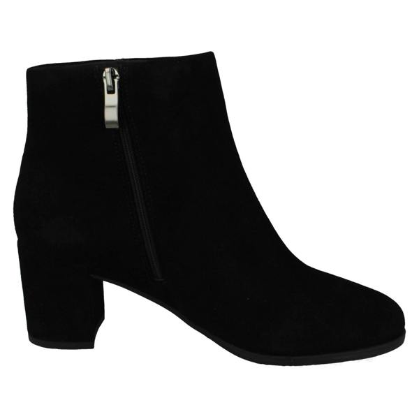 Clarks Ladies Clarks Elegant Heeled Ankle Boots Freva55 Zip