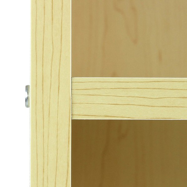 Maple wood A1200 shop counter featuring a smooth, light-colored finish and clean lines, showcasing its sturdy construction and spacious shelving