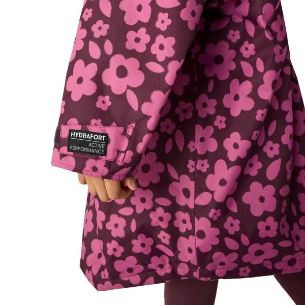 Regatta Childrens/Kids Floral Waterproof Changing Robe - Violet Fig - 