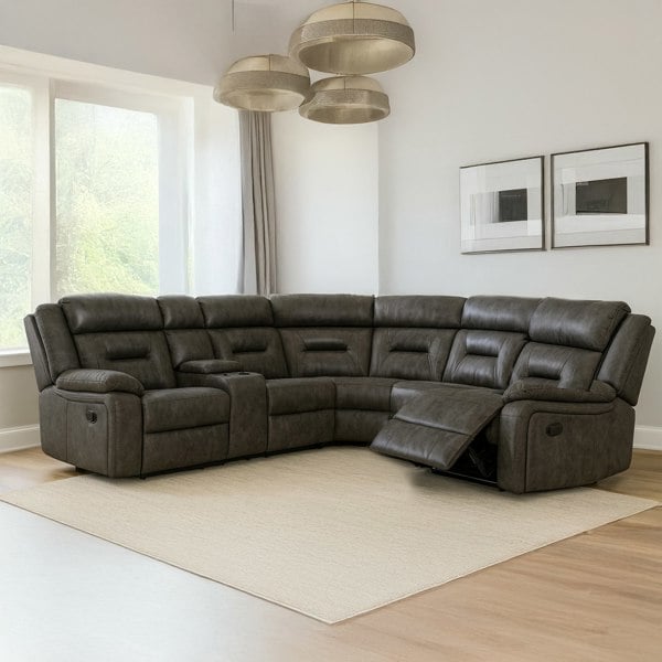 Furnishings For Less Nova Electric 5 Seater Reclining Corner Sofa