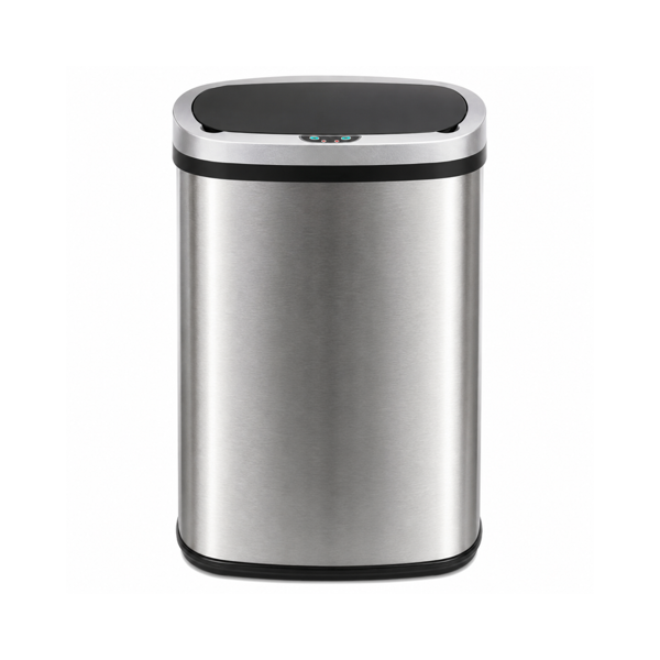 GlamHaus Sensor Bin, Motion Sensing 60L For Kitchen, Soft Close With Supplied Power Adaptor Or Battery Operated