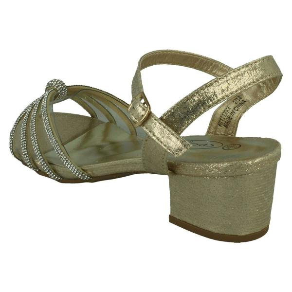 Spot On Girls Spot On Ankle Strap Diamante Sandals H1121
