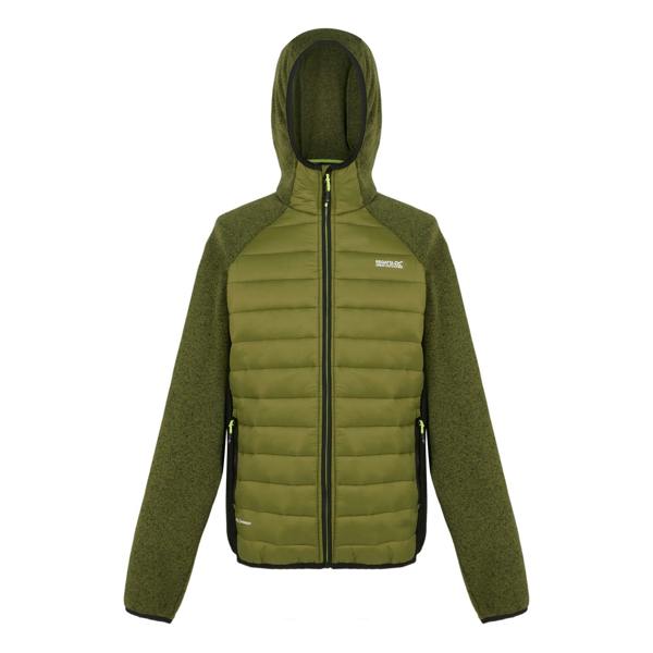 Regatta Mens Newhill Quilted Hybrid Jacket - Nephrite Green/Black - 