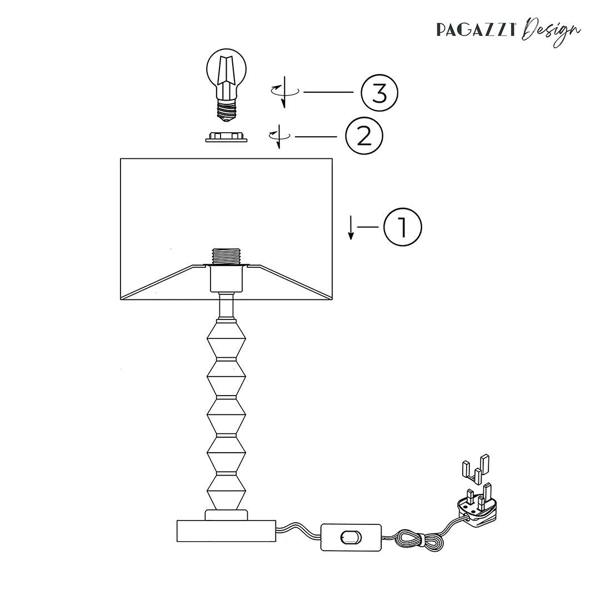 Trezza Walnut Table Lamp