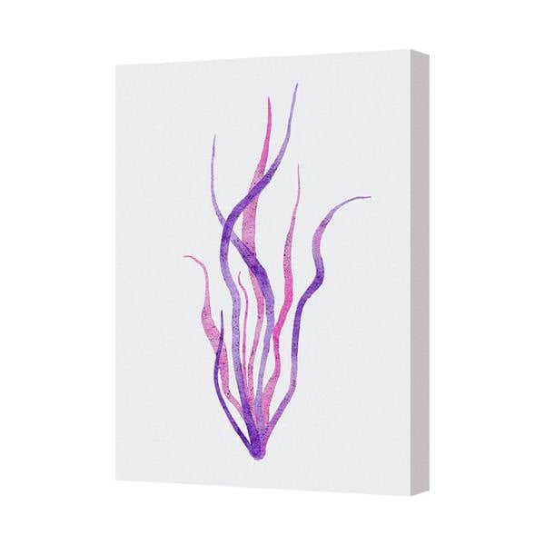 Benjamin Tate Design Abstract Purple Seaweed Canvas Wall Art Print Modern Home Decor
