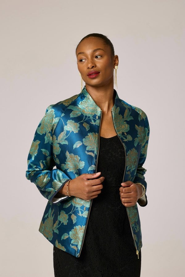 Lioness by TF Azure Bloom Brocade Jacket