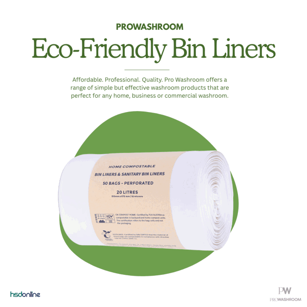 ProKleen Pro-kleen Sanitary Bin Liner Bags, 50 Hygienic Trash Rubbish Disposal Bags for 20L Sani