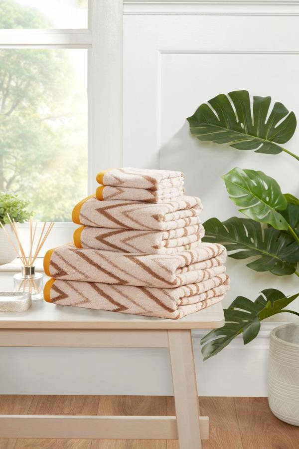 Rapport Helix Chevron 6pc Towel Bale