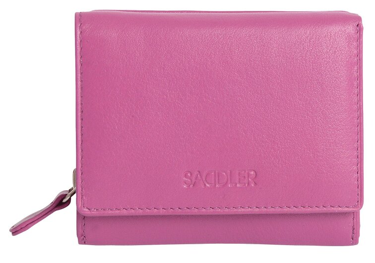 SADDLER CARLA Handmade Leather Compact Trifold Purse – RFID Protected | 5 Card Slots, ID Window & Zipped Coin Pocket | Gift Boxed