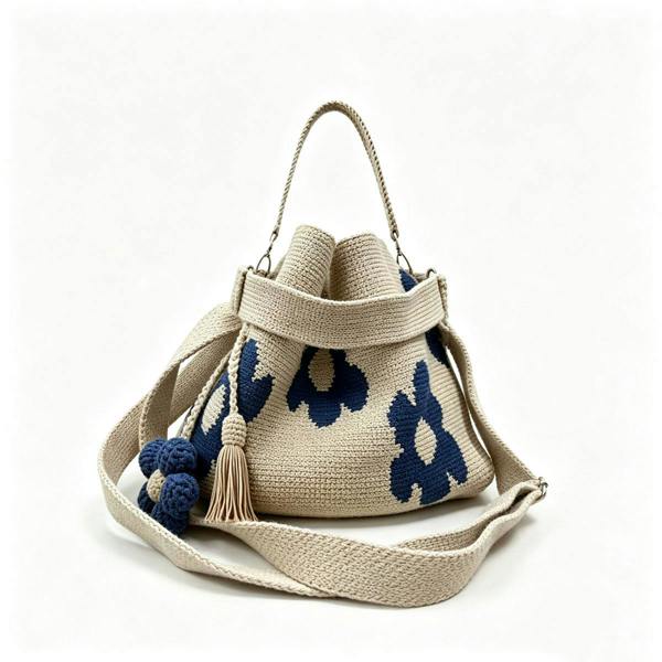 Leaper Hand-Crocheted Floral Shoulder Bag