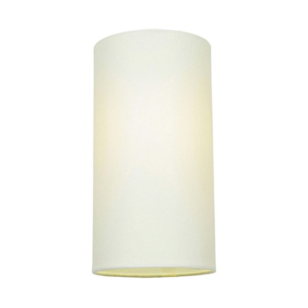 Contemporary and Stylish Soft Cream Linen Fabric Tall Cylindrical 25cm Lampshade Image 2