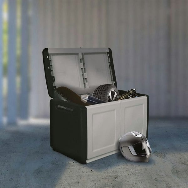 Berkfield Garden Storage Box 96x53x57 cm 230 L Dark Grey and Black