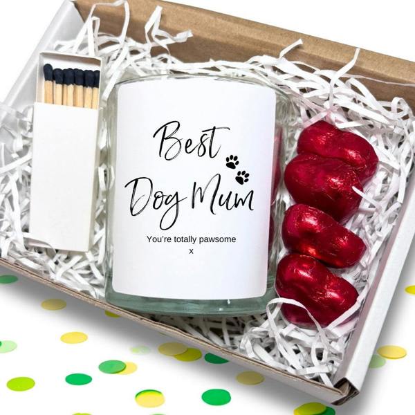Aye Do Gifts Best Dog Mum Candle Gift Set | Keepsake for Dog Lover