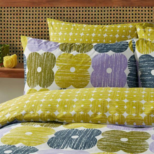 Orla Kiely Textured Flower Lilac Duvet Cover Set