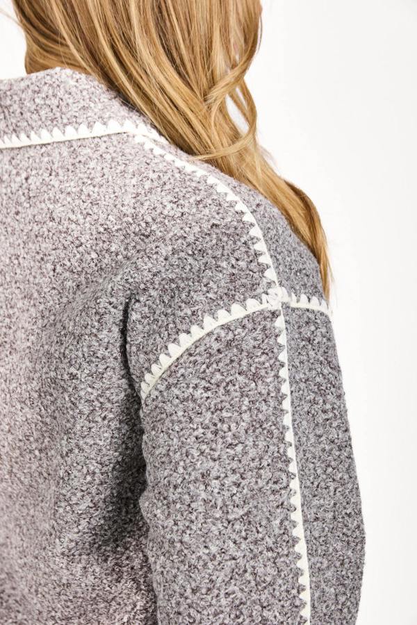 Mudflower Blanket Stitch Felt Jacket
