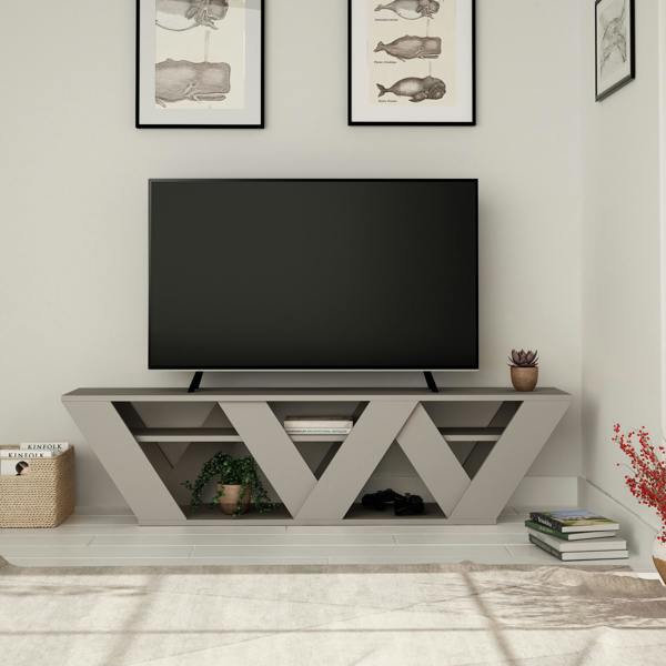 Decortie Ralla Modern TV Unit with Shelves 65" 158cm
