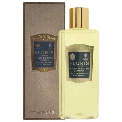 Floris Night Scented Jasmine Moisturising  Bath & Shower Gel 250ml