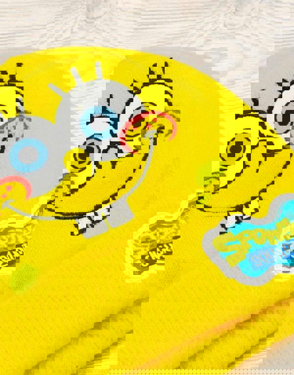 SpongeBob SquarePants Unisex Kids Yellow Beanie and Gloves Set (One Size) [dis]