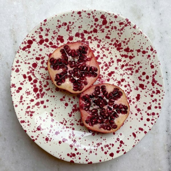 Hot Pottery Shallow Serving Bowl Cranberry