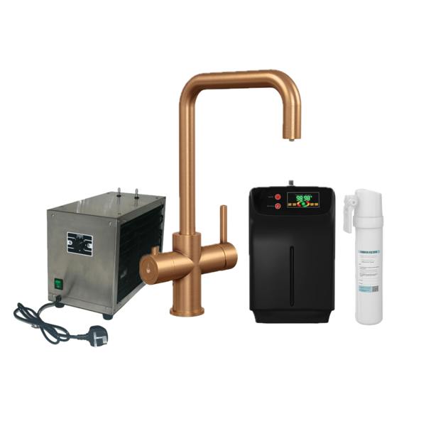 Boha Square 4-in-1 Boiling Water Tap + Chiller - Brushed Copper
