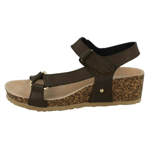 Down to Earth Ladies Down To Earth Mid Wedge Ankle Strap Sandals