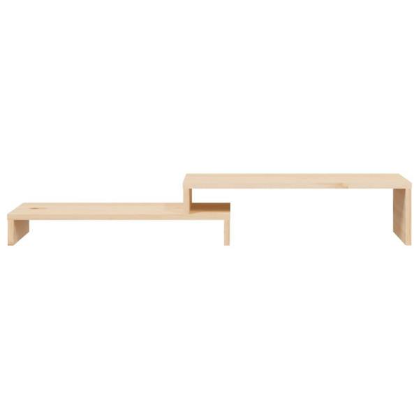 Berkfield Monitor Stand (52-101)x22x14 cm Solid Wood Pine