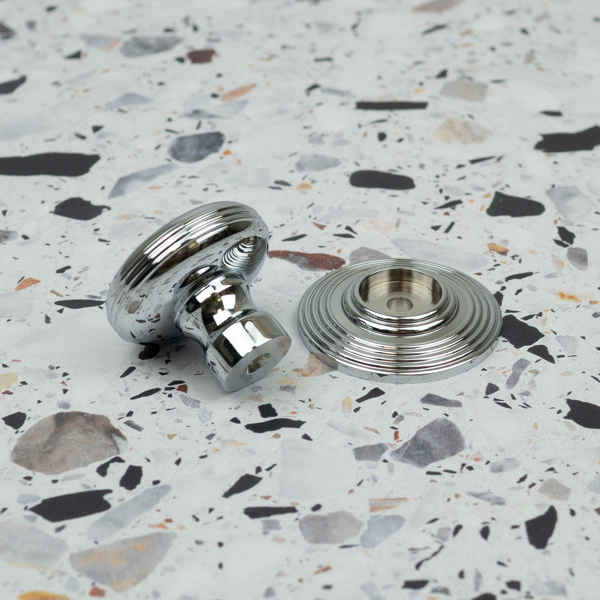Handle & Home Polished Chrome Layered Round Cabinet Knobs