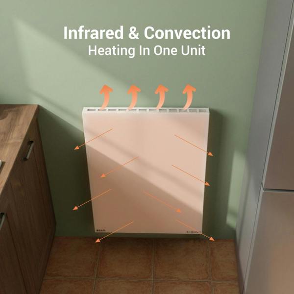 Mirrorstone Heating Mirrorstone 1000W Air Infrared + Convection Vertical Heating Panel With Remote