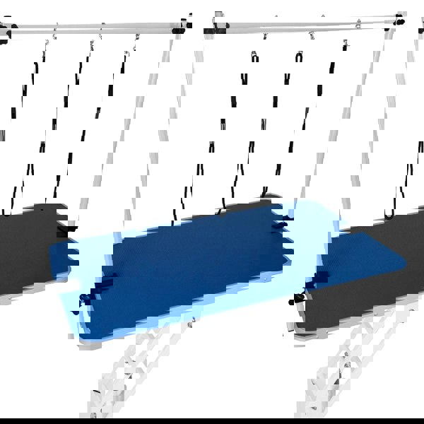 Monstershop White Hydraulic Grooming Table - Blue Table Top
