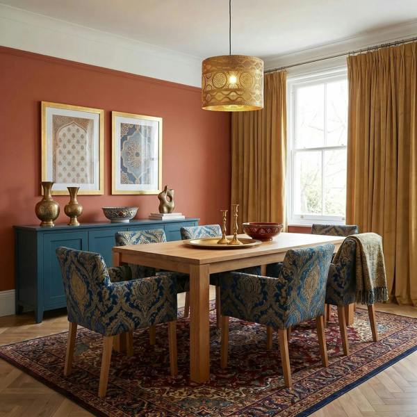 Ornate Moroccan Designed Polished Gold Metal Pendant Lighting Shade Image 6