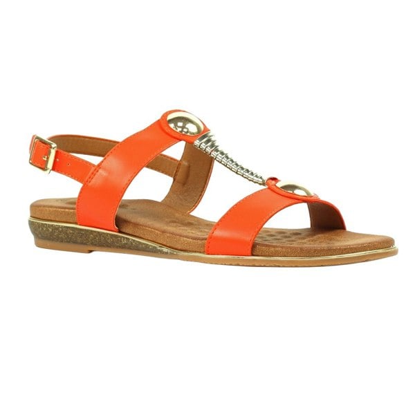 Lunar Womens/Ladies Renoir Sandals - Orange
