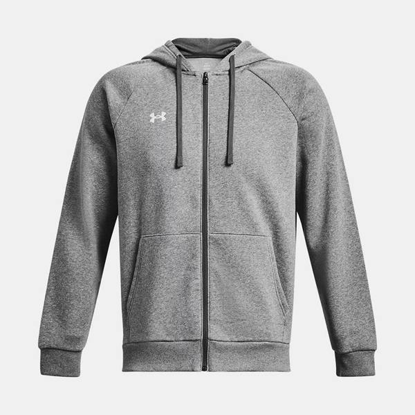 Under Armour Rival Fleece Full Zip Hoodie Grey